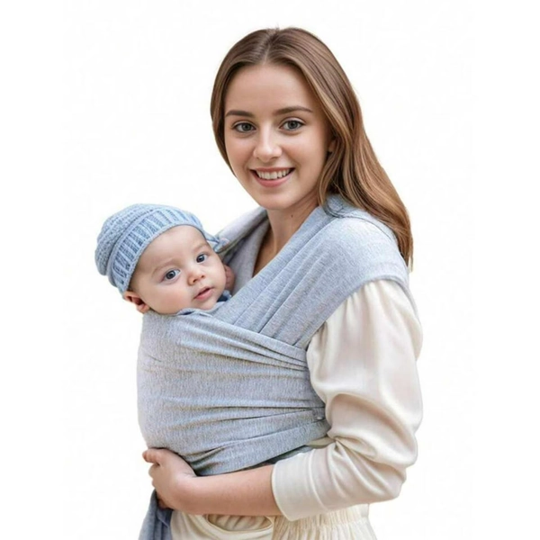 FULAR PORTABEBE ERGONOMICO ELASTICADO gris M