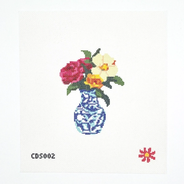 Blue Vase Needlepoint Canvas