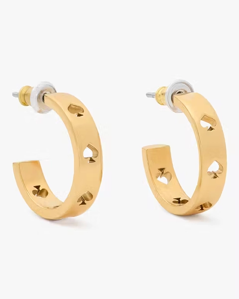 Gold Cut To The Chase Spade Huggies