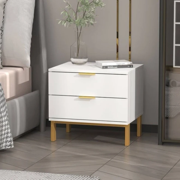 FUFU&GAGA Modern 2 -Drawer Nightstand