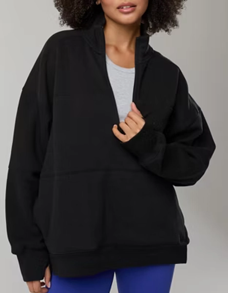 OFFLINE By Aerie Cloud Fleece Quarter Zip Sweatshirt