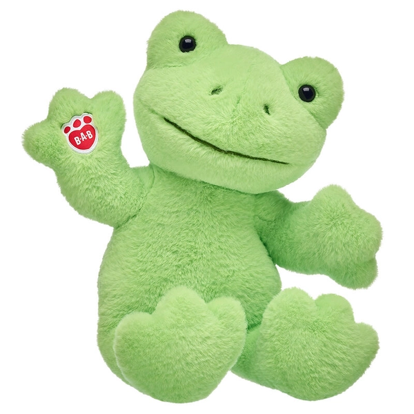 Build-A-Bear Spring Green Frog Soft Toy Stuffed Animal in Lime Green