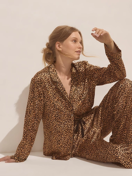Xs cheetah print pj set