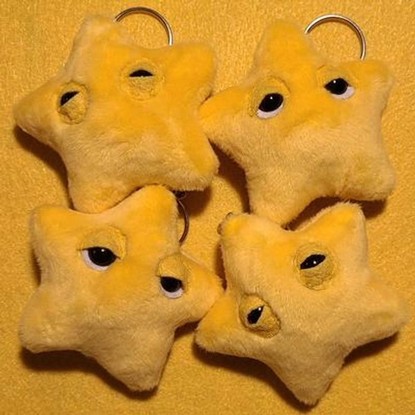sleepy stars handmade plushie keychains