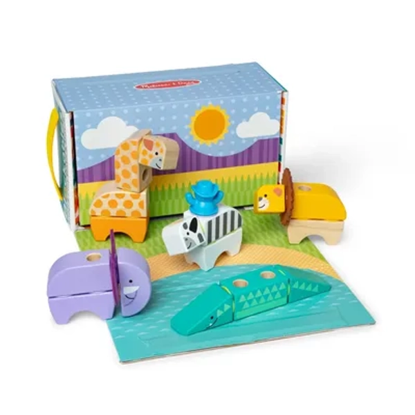 Melissa & Doug Blockable Safari Snap And Play
