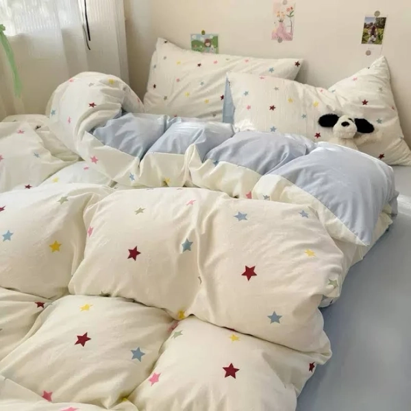 Kawaii Stars Full / Fitted Sheet Bedding Set