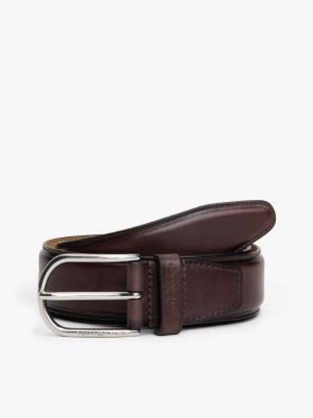 Round Buckle Leather Belt