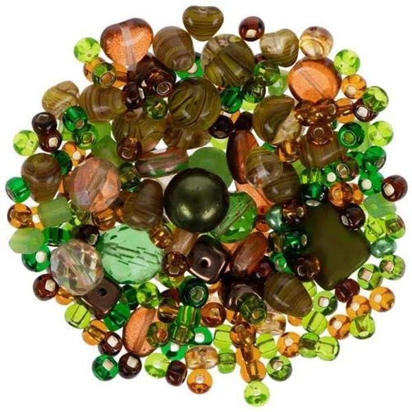 Forest Floor Czech Glass Bead Mix