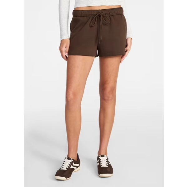 No Boundaries Fleece Foldover Shorts, 2'' Inseam, Women’s XXS-XXL