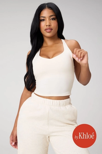 Anywhere Cropped Built-In Bra Tank