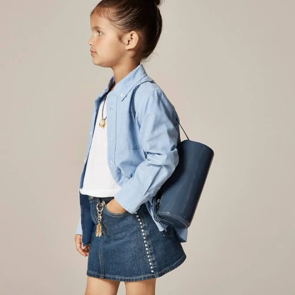 Crewcuts Girls' Stud Denim Skirt