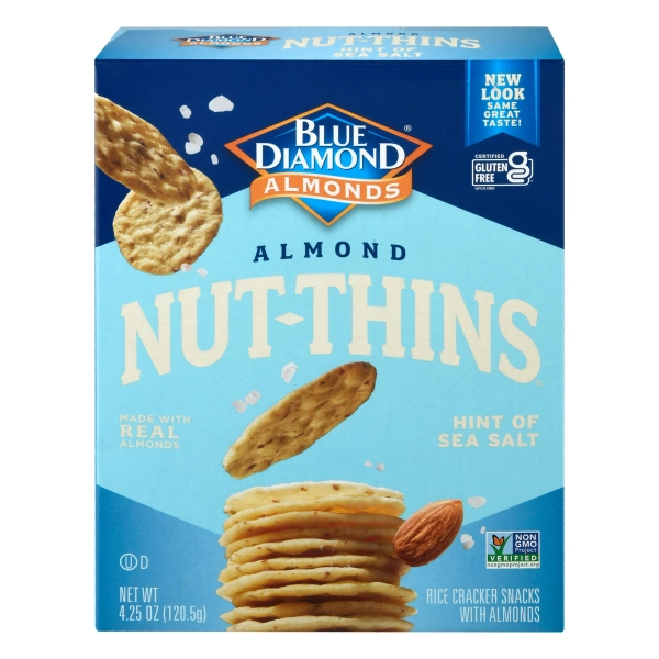 Blue Diamond Almond Nut-Thins Hint of Sea Salt Nut & Rice Cracker Snacks