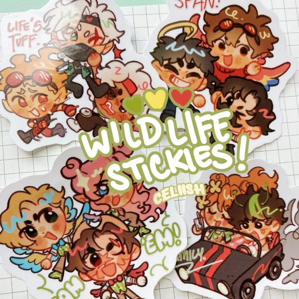 WILD LIFE Transparent Silly Stickers - 2.5"