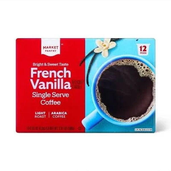 Market Pantry French Vanilla Light Roast Coffee Single Serve Pods