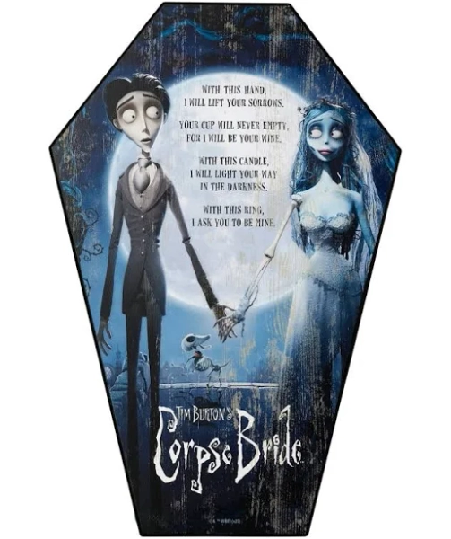 Spirit Halloween Tim Burton's Corpse Bride Coffin Sign