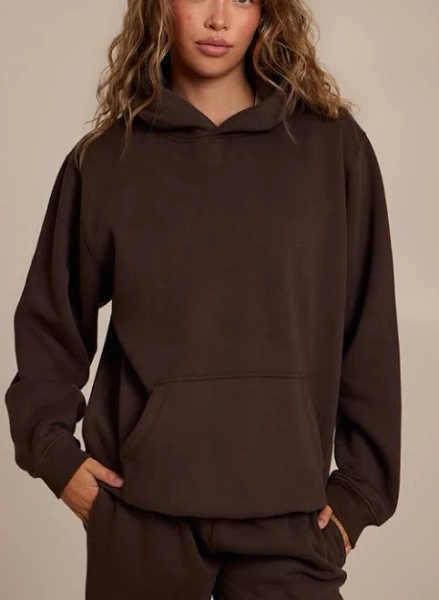 Espresso Cotton Fleece Women's Pullover Hoodie