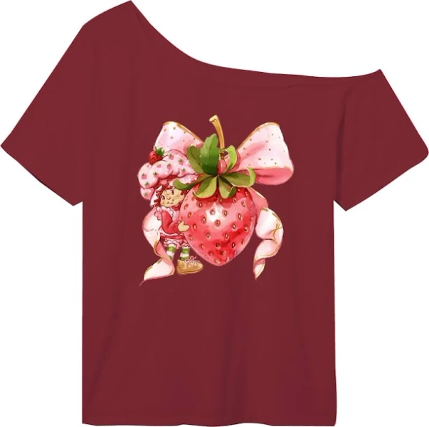 Strawberry Shortcake Off The Shoulder Shirt Mens
