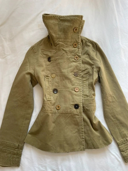 Green double breasted jacket