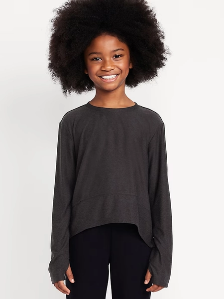 CloudMotion Long-Sleeve Performance T-Shirt for Girls