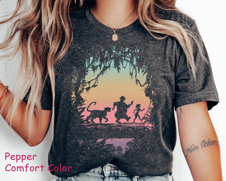 The Jungle Book Mowgli Shere Khan Comfort Colors Shirt, Retro Family Matching Disney T-shirt, Disneyland Trip, World Tee - Etsy