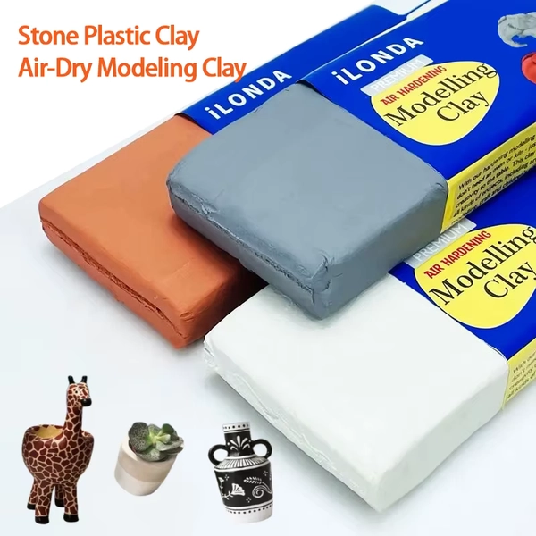 Argile de pierre sèche à l'air Non toxique-argile à modeler en céramique sans cuisson, argile de sculpture douce pour bricolage pour étudiants, bricolage, Options multicolores - AliExpress 15