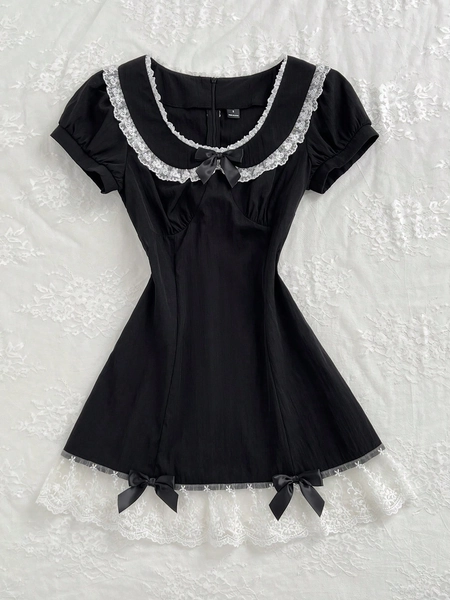 black lace shirt