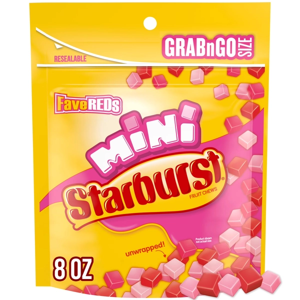 Starburst Favereds Minis Fruit Chewy Candy Grab N Go, 8 oz Bag - Walmart.com