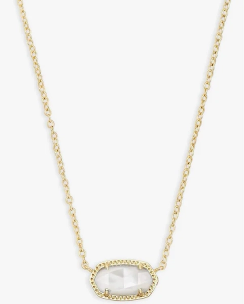 Amazon.com: Kendra Scott Elisa Short Pendant Necklace for Women, Dainty Fashion Jewelry, 14k Gold-Plated, Ivory Mother of Pearl : Clothing, Shoes & Jewelry