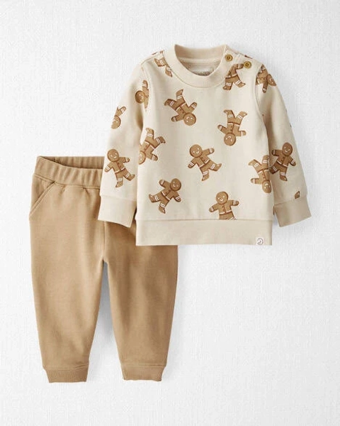Little Planet Baby Boys Baby 2-Piece Gingerbread Man Set