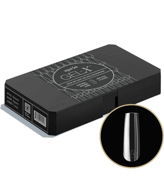 Gel-X Natural Square Long Nail Tips Pro Box
