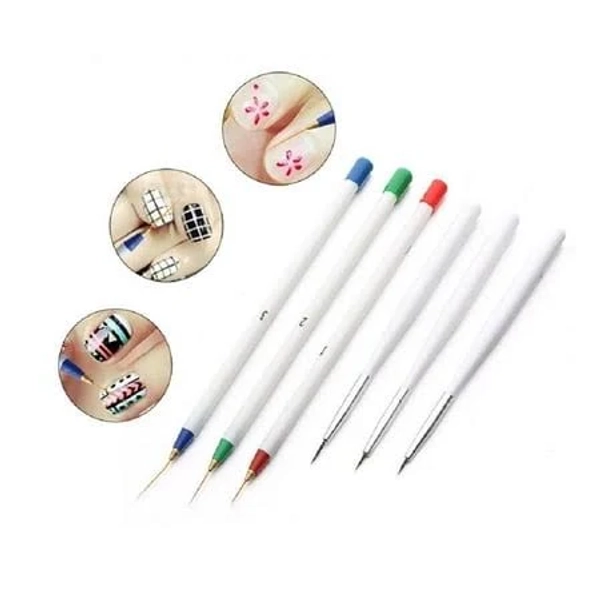 6-Piece Acrylic French Nail Art Pen Set
