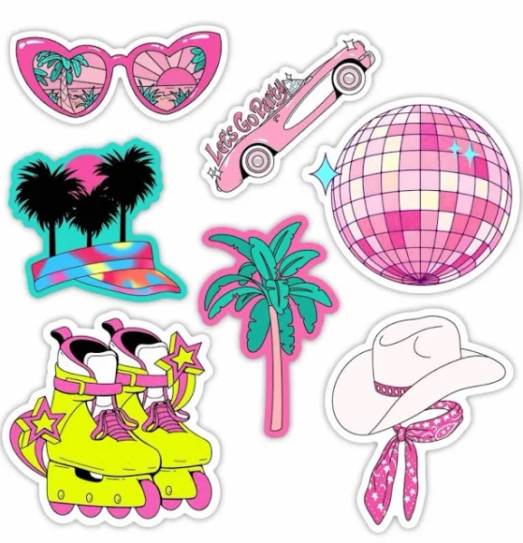 Pink 7 Pack Sticker