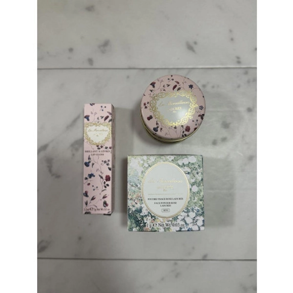 Les Merveilleuses LADUREE poudre visage 101 mini et brillant à lèvres 09 set limité Japon