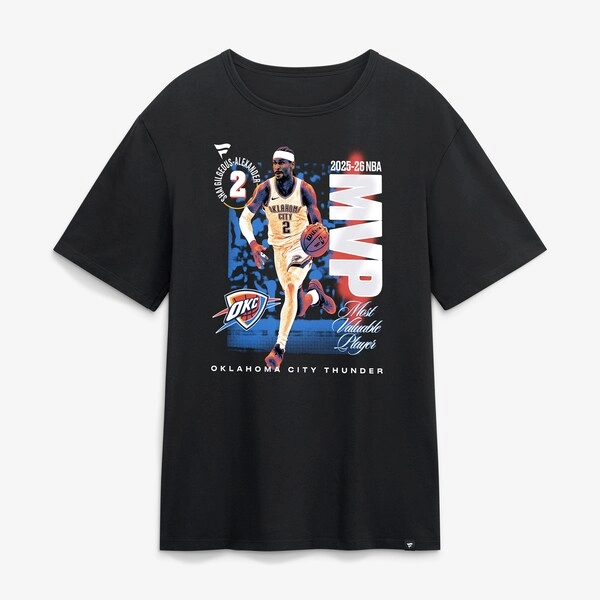 Men's Oklahoma City Thunder Shai Gilgeous-Alexander Black 2025-26 NBA MVP Legacy T-Shirt
