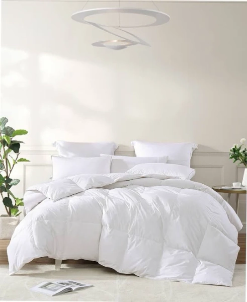 Royal Luxe All Season Warmth White Goose Feather Down Fiber Comforter