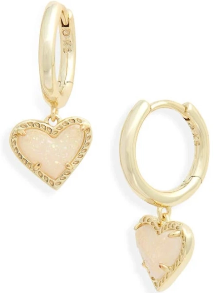 Kendra Scott Ari Heart Huggie Earrings