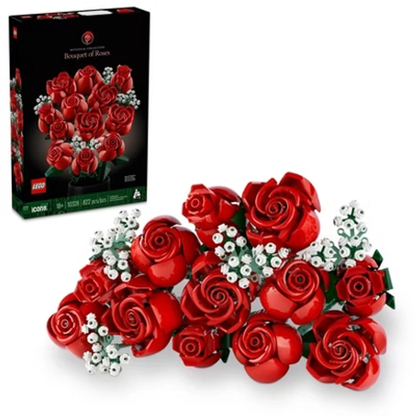 LEGO Icons Bouquet of Roses, Flower Build and Display Set 10328