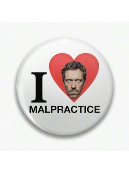 44mm House MD Malpractice 1.7inch Pins Broach DIY Buttons Snap-In Craft