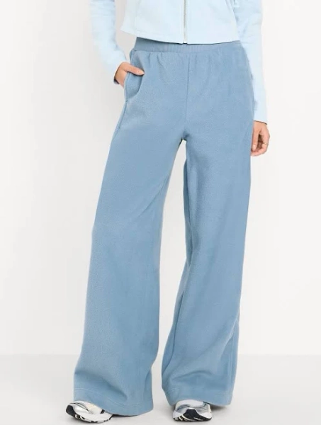 Old Navy Women's Extra High-Waisted Microfleece Wide-Leg Sweatpants