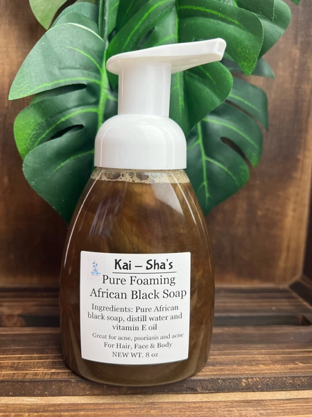 Pure African Back Foaming Soap | Facial Wash | Body Wash | Hair Shampoo 8 Oz