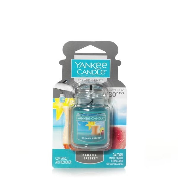 Yankee Candle Car Jar Ultimate Bahama Breeze Scent, Hanging Car Air Freshener, 1 Count - Walmart.com