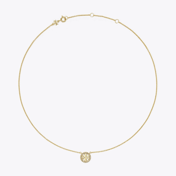 Tory Burch Women's Icon Pavé Pendant Necklace