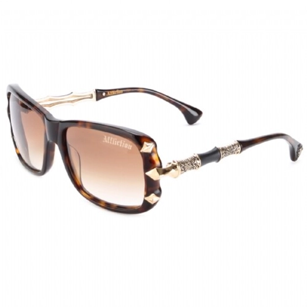 Affliction Sunglasses Zivana Tortoise / Rose Gold with Case Tag and Box