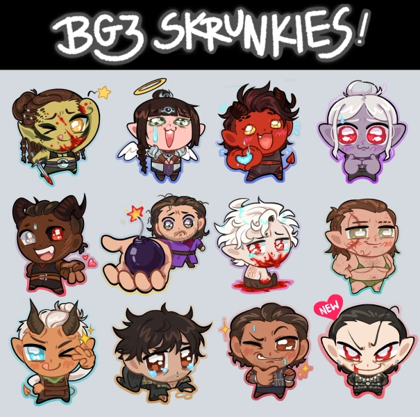 BG3 Cursed Acrylic Keychains