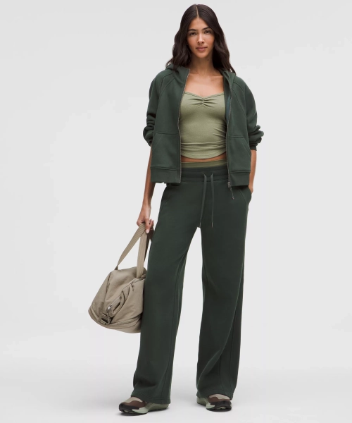 Scuba Mid-Rise Wide-Leg Pant *Regular - Rainforest Green - XXXS