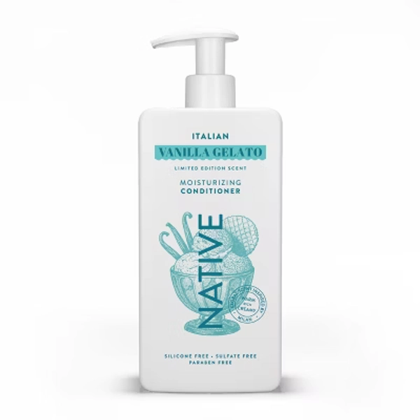 Native Italian Vanilla Gelato Limited Edition Moisturizing Conditioner 16.5 fl oz: Paraben-Free, Silicone-Free, Vegan