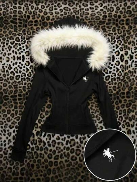 Noixe Fur Collar Hooded,Fuzzy Collar Hoodie Sweatshirt ,Women's Hoodie,Streetwear Tops,Streetwear Women,Y2k Tops,Y2k Clothes,Sister Outfit,Fall Women Clothes,Fashionable Now, Fashion Tops,Aesthetic Hoodie, Gift For Sister,