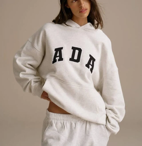 Adanola Womens ADA Logo Oversized Hoodie