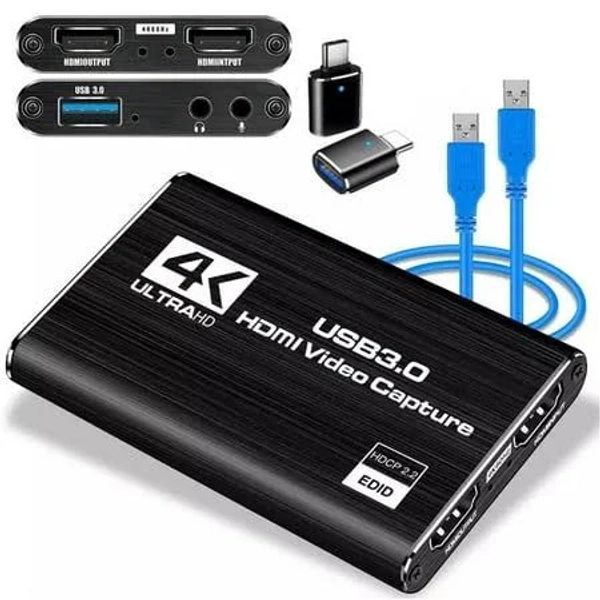Capture Card work for Nintendo Switch, 4K Hdmi Video Capture Card, 1080p 60fps, Hdmi to USB 3.0 Capture Card for Streaming Work with Camera/Xbox/PS4/