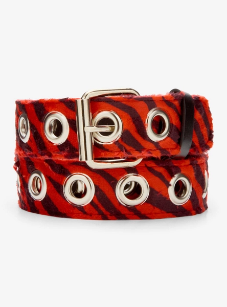 Red & Black Zebra Fuzzy Belt